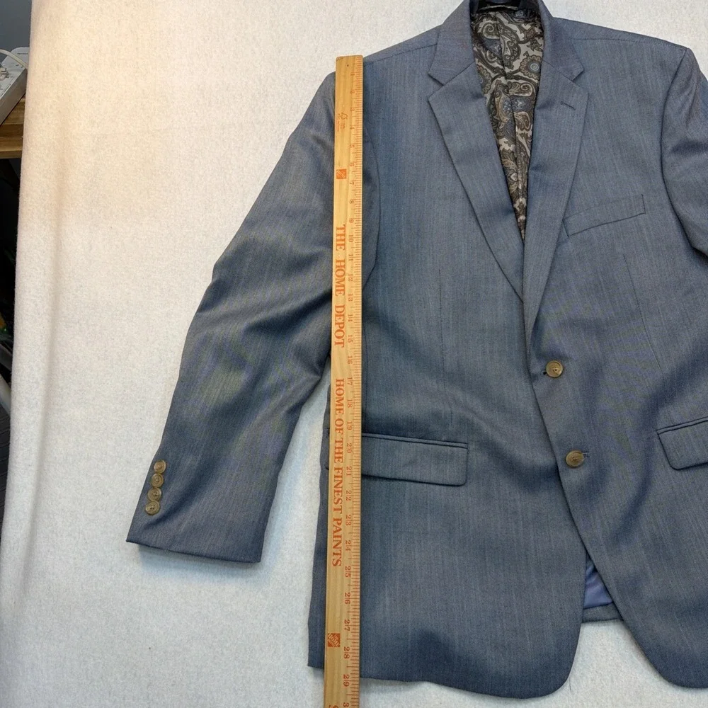 Lauren Ralph Lauren for Macy's Rayon, Polyester Sport Coat‎ Blue Birdseye 44R